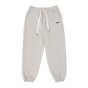 280g珠地HEEMKIZOO日系运动裤春秋款灰色束脚卫裤男户外休闲裤潮