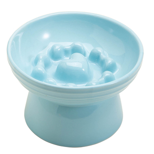 Petdebby慢食碗宠物猫碗狗狗食盆防噎缓食盆粮碗高脚护颈不易打翻