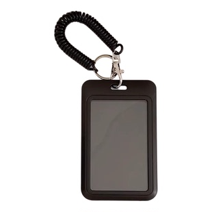 高颜值黑白色饭卡校牌卡套学生地铁卡公交卡套可挂绳钥匙扣保护套