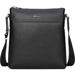 金利来新款轻奢男包潮流时尚单肩包真皮商务鳄鱼纹头层牛皮斜挎包