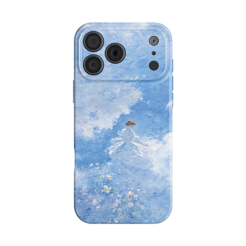 云中舞~夏日蓝天ins适用iphone17pro手机壳苹果16nova14华为p70mate80小米15油画opporeno13软vivos50荣耀300