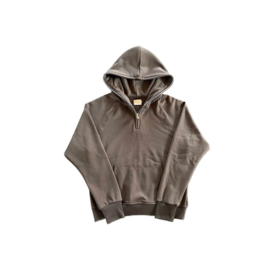 明亮叔出品上帝灰半拉链连帽卫衣