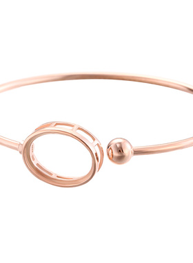 致闺蜜女s925银材质手镯空托