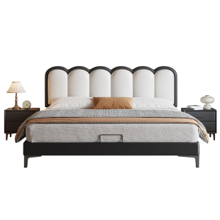 政府补贴DDC窄边真皮床现代简约卧室双人床小户型不占地方的床