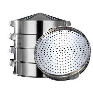 不锈钢蒸笼家用商用特厚蒸屉笼屉蒸格特大号大容量大码多层蒸包子