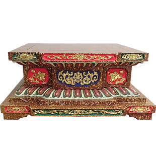 金刚座佛像底座木雕观音莲花座实木莲台底座加高佛具定制 圣造