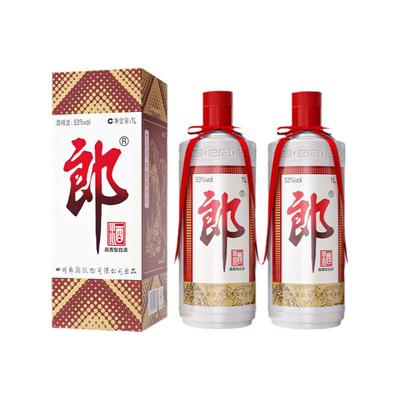 郎酒 收藏纪念郎牌郎酒普郎53度酱香型白酒1000ml*2瓶