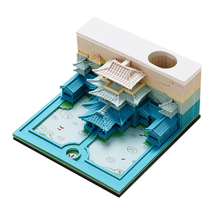3D立体便签本创意日历2026手撕纸雕便利贴卡通建筑生日礼物艺术品摆件文创diy便签纸手撕创意礼品带礼盒定制