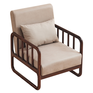 单人沙发椅客厅阳台休闲椅子轻奢高级感新中式洽谈接待桌椅组合