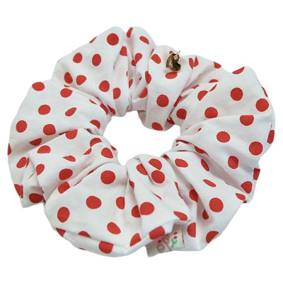 古董少女~法式甜美纯棉波点发圈