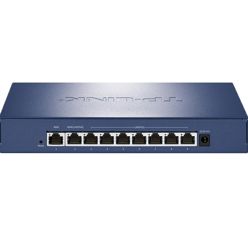 普联TP-LINK TL-R5009PE-AC 9口全2.5G一体式有线路由器双WAN叠加8口PoE供电115W易展ME