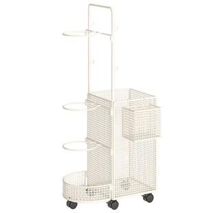 家用篮球收纳架落地瑜伽垫置物架放球类运动健身器材带轮整理架子