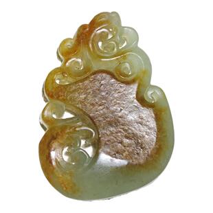 正宗新疆和田玉籽料府上有龙双面工龙凤呈祥吊坠男女挂件苏工雕刻