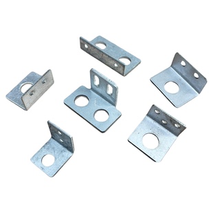 支架固定件卡扣护栏配件方卡L型转角铁艺角码栏杆方管镀锌连接件