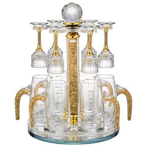 水晶白酒杯轻奢高档玻璃高级感二两分酒器创意酒具套装家用一口杯