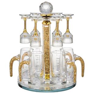 水晶白酒杯轻奢高档玻璃高级感二两分酒器创意酒具套装家用一口杯