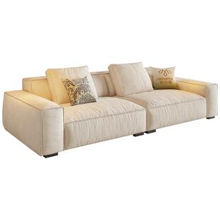 帕沙曼可拆洗布艺沙发现代简约小户型客厅豆腐块沙发直排猫抓布