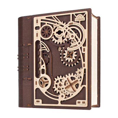 Ugears木质秘境之书模型玩具3D密码解谜拼装积木DIY手工拼图礼物