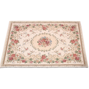 欧式田园客厅地毯卧室韩式床边毯现代轻奢沙发茶几毯书房地垫门毯