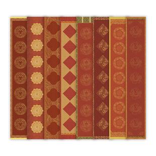 2026年新春高档微喷蜡染宣纸书法作品创意春节瓦当对联春联2025年新款红纸复古七言手写高级春联专用福字斗方