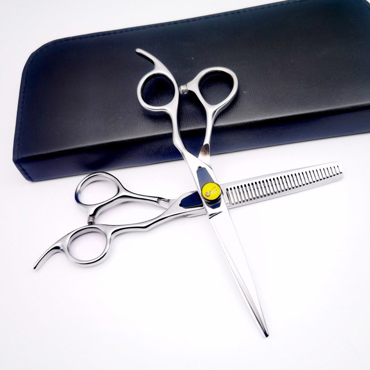 专业理发剪刀亚马逊爆款平scissors剪薄打剪套装寸6烟斗美发剪刀