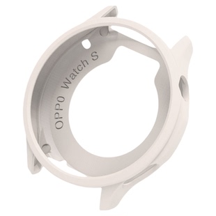 适用OPPOwatchS手表硅胶保护套运动智能手表律动银硅胶腕表带悦动绿茵男士高级竞速黑秋冬配件