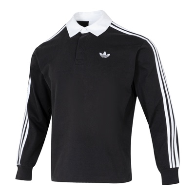 阿迪达斯翻领POLO衫T恤男2026夏季新款宽松上衣运动套头衫KE3576