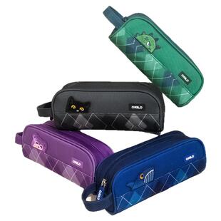 O.KILO新款儿童笔袋大容量收纳袋文具盒女孩小学生简约男孩高颜值多功能原创