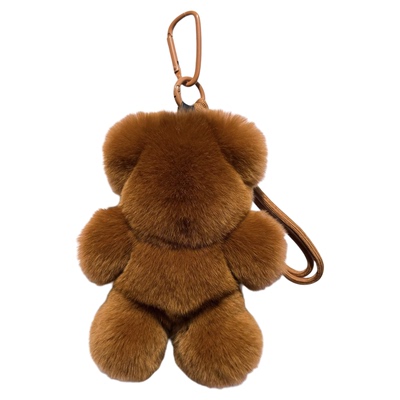 真獭兔毛可爱小熊汽车钥匙扣挂件