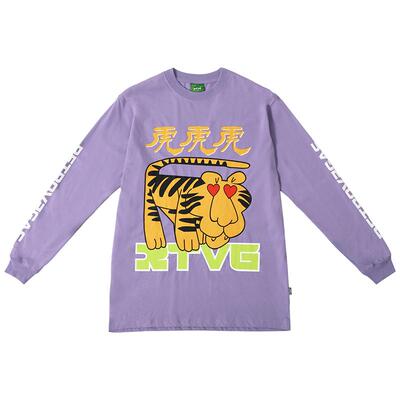 RTVG长袖街头潮流卡通印花T恤