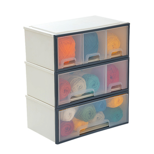 毛线团抽屉式整理盒自制编织布艺材料包收纳盒手工线棉线收纳架