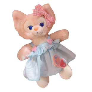 新款玲娜贝尔挂件着替Linabell钥匙扣蓝色吊带裙南风格子手作娃衣