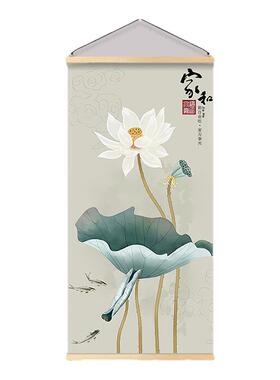 九鱼图玄关挂画玄关画九鱼挂画