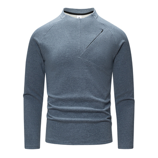 户外立领加厚保暖德绒速干衣长袖T恤男卫衣男上衣抓绒衣打底衫秋