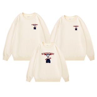 大码亲子装卫衣一家三口四口秋冬款母子母女婴儿百天周岁男女童装