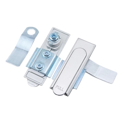 MS717平面锁 配电箱机柜门锁 配电柜设备柜门锁 黑色铝合金