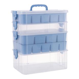 多层叠加收纳柜便携组合式大号储物箱宝宝日常用品分类收纳盒带盖