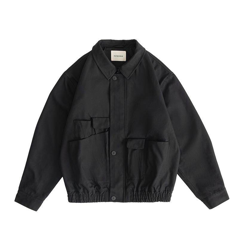 HalfwayHouse日系复古拼接夹克