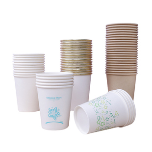 纸杯子一次性纸杯加厚办公家用商用豆浆可乐饮品杯整箱批发1000只