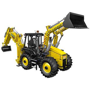 宇星模王旗舰店推土挖掘机工程车可遥控拼装积木模型高难度玩具