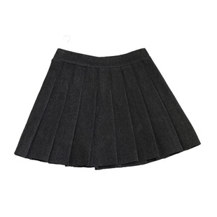 高品质百褶裙短裙2025新款今年流行爆款女秋冬毛呢黑色显瘦的裙子