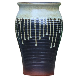 粗陶大口径花盆高筒陶罐家用庭院造景大号陶土兰花三角梅绿植盆栽