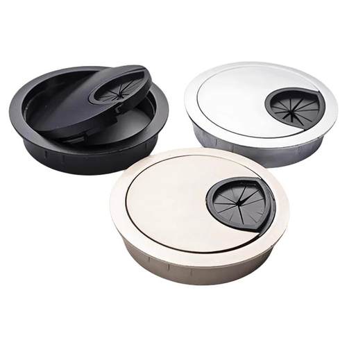 电脑办公桌穿线孔盖板桌面走线盒封口盖书桌装饰圈开孔圆孔盖线盖