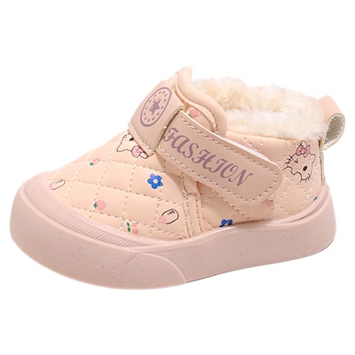 学步鞋女宝宝棉鞋冬季加绒加厚