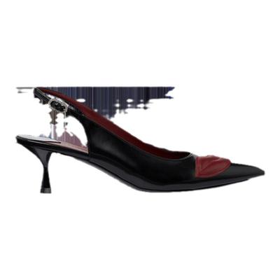 StellaMcCartney嘴唇贴花猫跟鞋