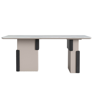 奥古斯特微晶石餐桌2025新款轻奢高端家用全托长方形意式极简餐桌