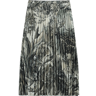 JASONWU中长裙百褶裙半身裙