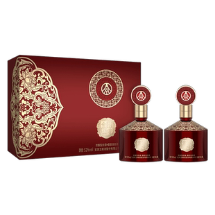 五粮液股份金碧辉煌东方红浓香型白酒52度500ml*2瓶礼盒 龙年送礼