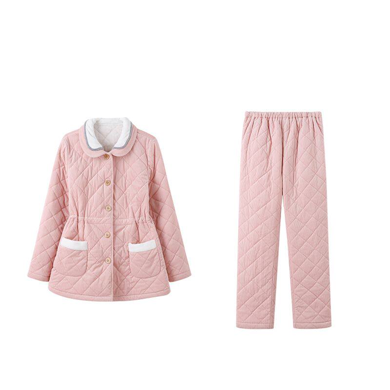 三层夹棉家居服孕之彩厚绒里冬款