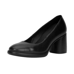 ECCO爱步女鞋雕塑奢华时尚通勤高跟鞋正装百搭粗跟漆皮鞋222603